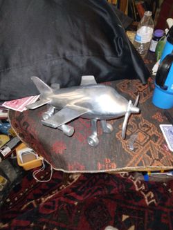 Vintage Aluminum  Plane 