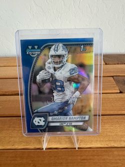 2024 Bowman University Chrome Omarion Hampton Blue Refractor #/199