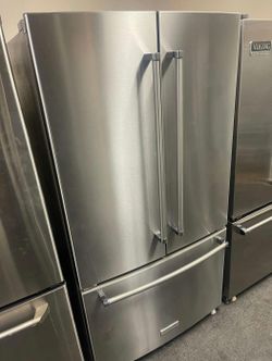 Stainless Steel French Door Refrigerator, Excellent Condition with IceMaker