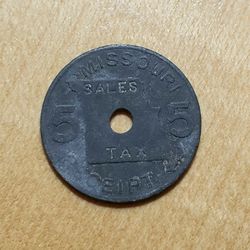 Antique Missouri Sales Tax Receipt Token