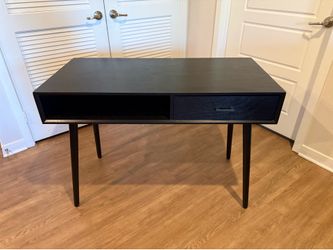 Remy 42 in. Black 1-Drawer Writing Desk