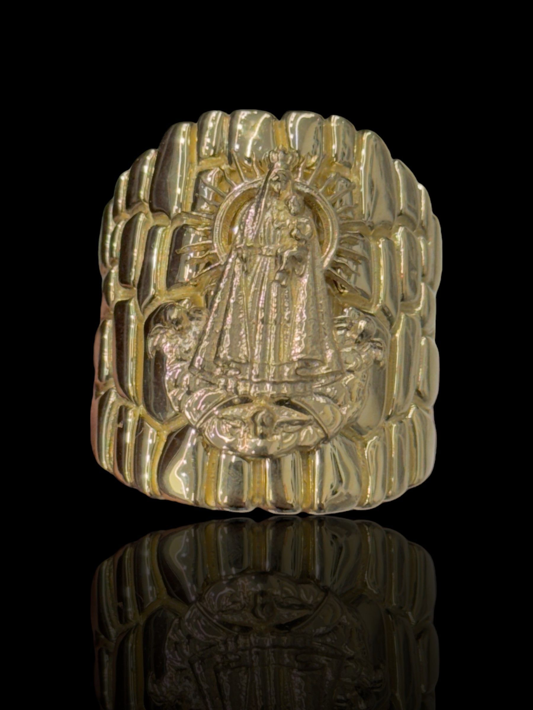 10K Virgen Nugget-Style Ring
