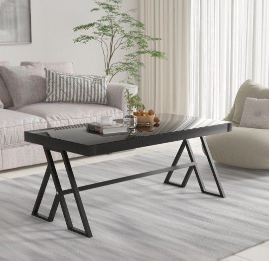 Tempered Black Glass Coffee Table