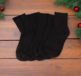 Black Mid-Calf Socks 3pk 