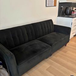 Black Velvet Couch