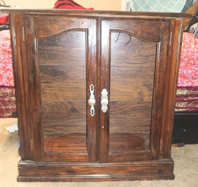 Refinished Small Curio Cabinet for Sale.