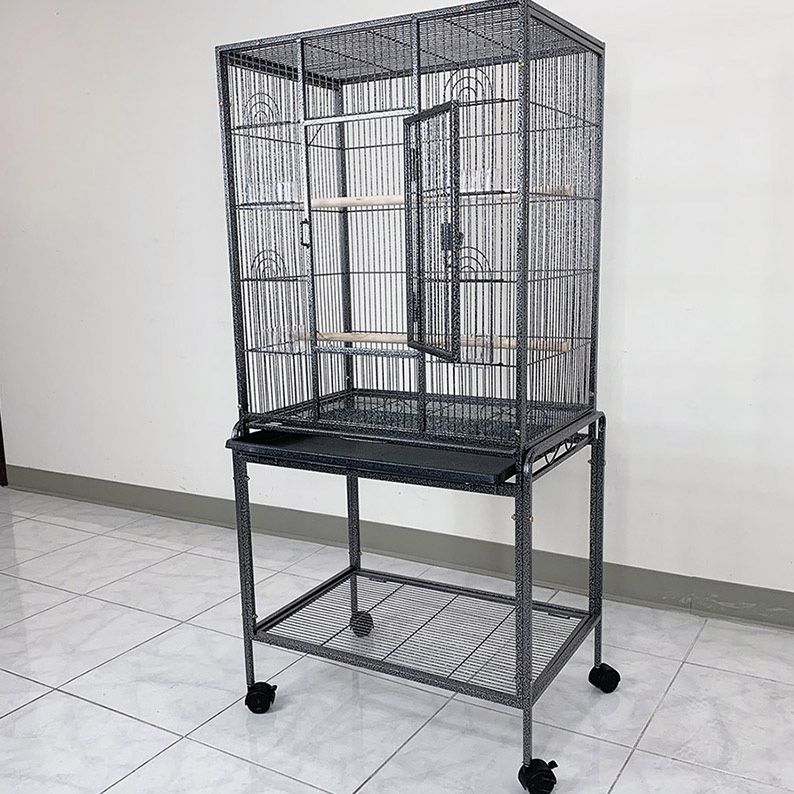 $95 (New in box) Large 53” bird cage for parakeet parrot cockatiel canary finch lovebird, size 24x17x53”