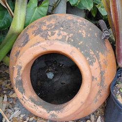Large Heavy Vintage Planter With Drainage