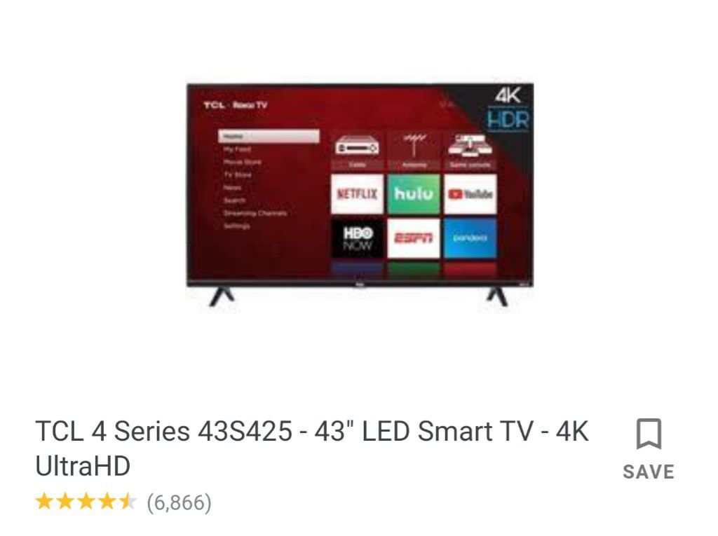 TCL 43" 4K UHD for sell