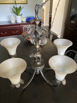 BRASS HINCKLEY CHANDELIER