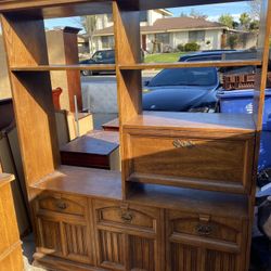 Shelving Unit With Storage Cupboard 