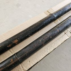 New Bamboo Poles 1 1/2 " Half Rounds , 8' Length, 27 In Box