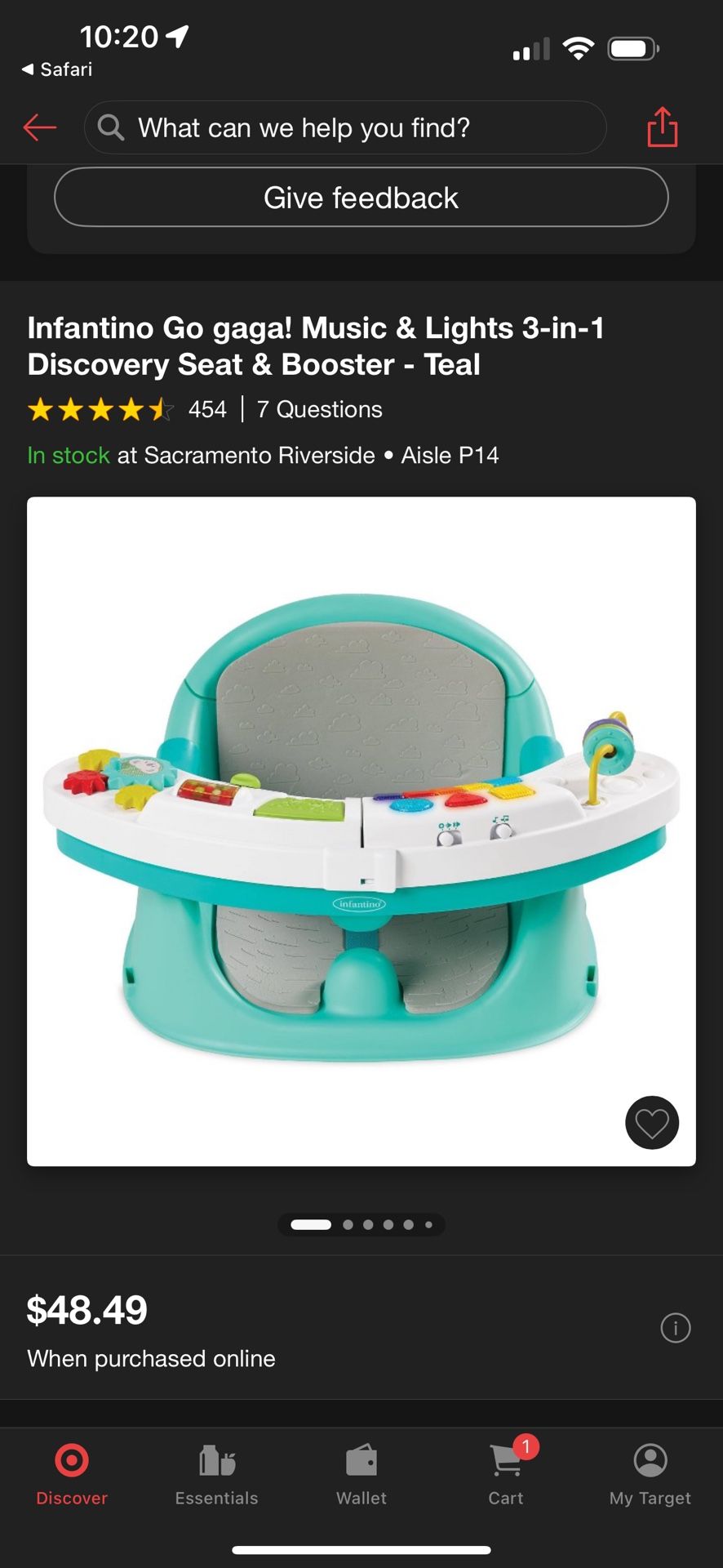 Infantino Booster Seat With Toys