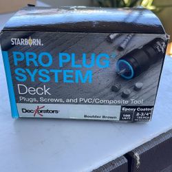 Brand: Starborn Industries 4.2 4.2 out of 5 stars (44) Starborn Pro Plug System Pebble Grey PVC Composite Deck Boards, Covers 40 Sq Ft Complete Kit wi