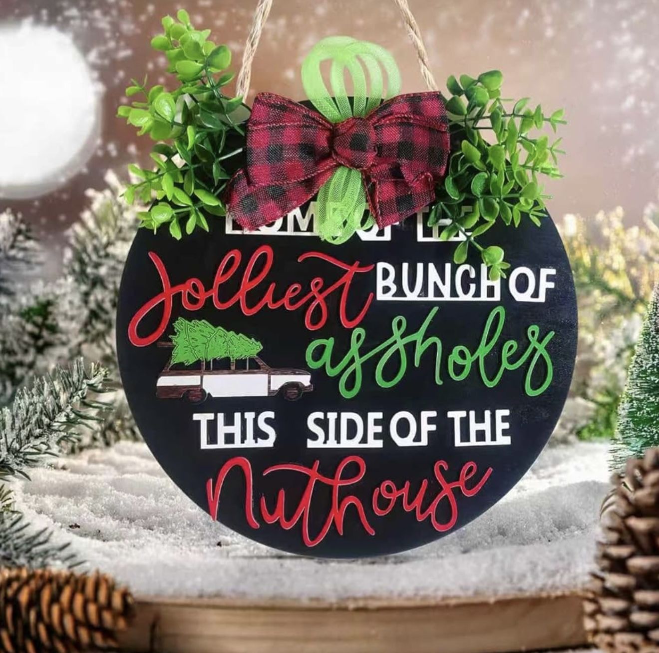 National Lampoon's Holiday Decor Wooden Wreath