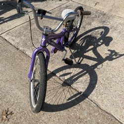 Used Purple Small Girls Bicycle 