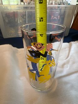 12 Federal Glass Yellow and Blue Circus tumblers
