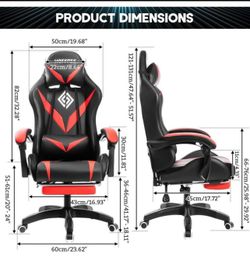 Gaming Chair with LED lights and Massage