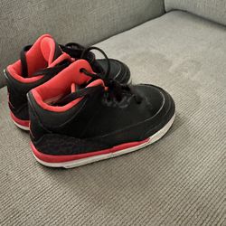 Nike Jordan Retro 3 Crimson Size 7 C Basketball Preschool Sneakers Athletic Shoe