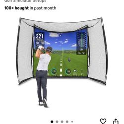 GoSports Range Cage 10 ft x 8 ft Golf Practice Hitting Net with Impact Scre (SR) (689)
