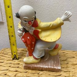 PAYASO DE PORCELANA ANTIGUO DISEÑO CAJA DE MUSICA