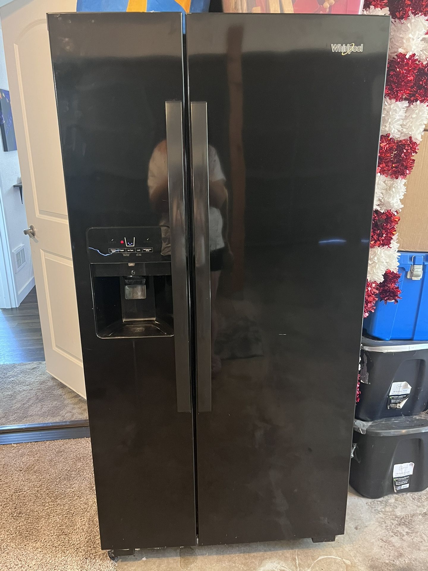 Whirlpool Side By Side Black Fridge