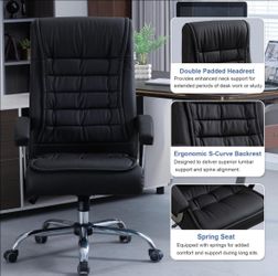 Black Leather Executive Office Chair