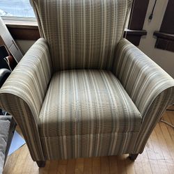 Comfy Striped Armchair - Good Condition