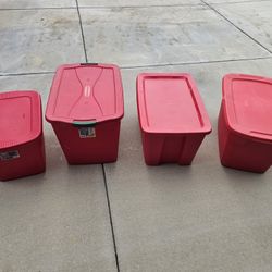 Red Storage Totes