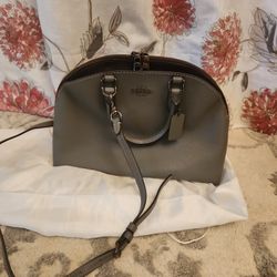 Gray/Maroon Coach Handbag 