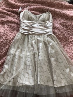 Cream and gold dress