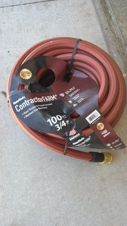 Garden hose 100 foot by three-quarter inch heavy duty Contractor
