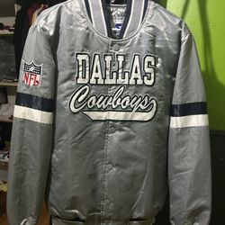 Mens Dallas Cowboys Satin Varsity Jacket