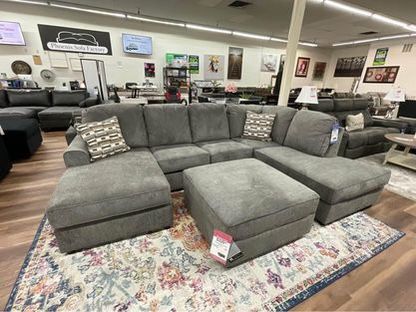 Ashley Brand Double Chaise Sectional Sofa Couch 