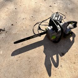 Go, chain saw? gray and green black