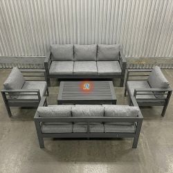 8-Seater Patio Furniture Outdoor Steel Conversation Set