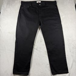 Levis 501 Straight Leg Button Fly Mens Jeans 44x30 Black Big Tall #1823