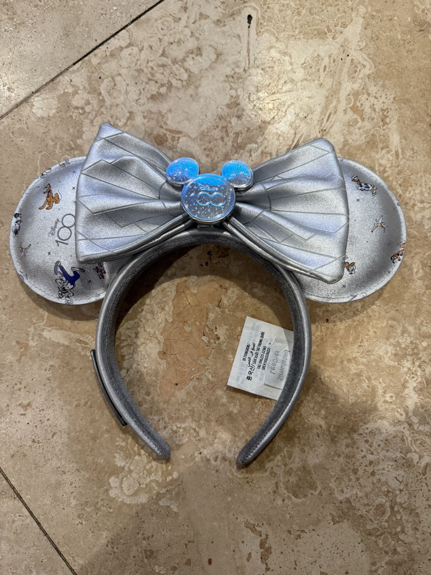 Disney 100 Years of Wonder Platinum Minnie Mouse Ears Headband