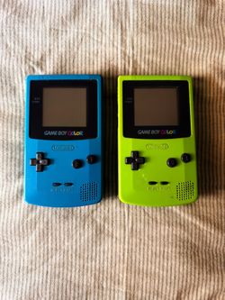 2 Nintendo Game Boy Colors - Teal and Kiwi Green