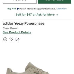 Yeezy PowerPhase Size 13