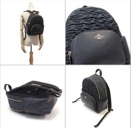 Coach Black Ruched Backpack