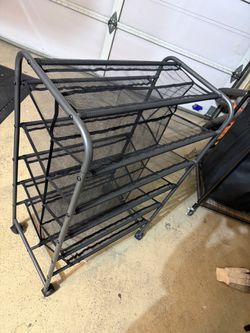 Shoe organizers on wheels