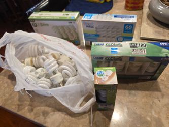Variety Of Incandescent light bulbs. Never Opened. Additional 7 Sylvania bulbs and others