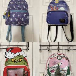 Loungefly Bags Stitch Grinch Monsters inc Disney Jurassic Park Universal Studios