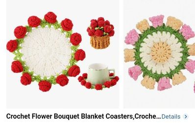 Bouquet of crochet roses hand made