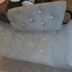 Light Grey Futon/bed Foldable Love Seat Excellent Condition Like New