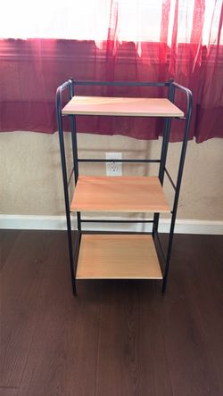 Three tier folding shelf