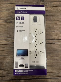Belkin 12 Outlet Surge Protector With USB Ports