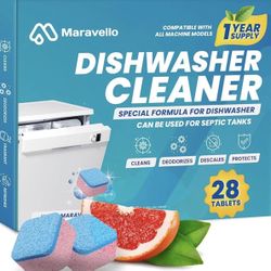 Dishwasher Cleaner and Deodorizer Tablets – 28-Pack Deep Clean Descaler Pods