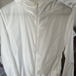 Women’s White Windbreaker Jacket 